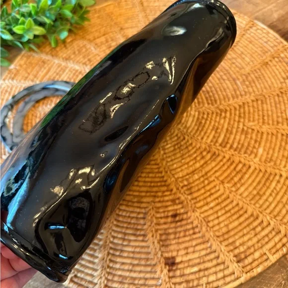 Neiman Marcus Black Patent Small Tote Bag - Picture 6 of 12